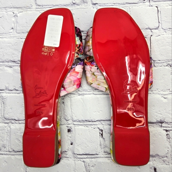 Christian Louboutin Vibrant Sexy Floral Women's Nicol Sandals SIZE 9.5 NWT - Picture 9 of 12